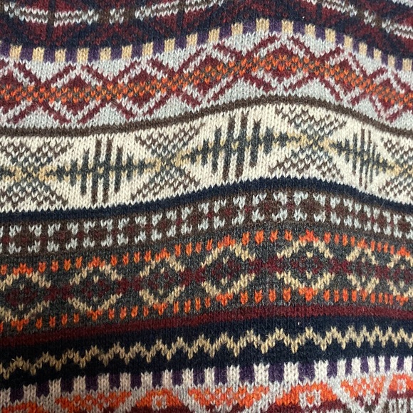 Mens lambswool fair aisle knit sweater. Size S but fits like M. - Picture 4 of 4